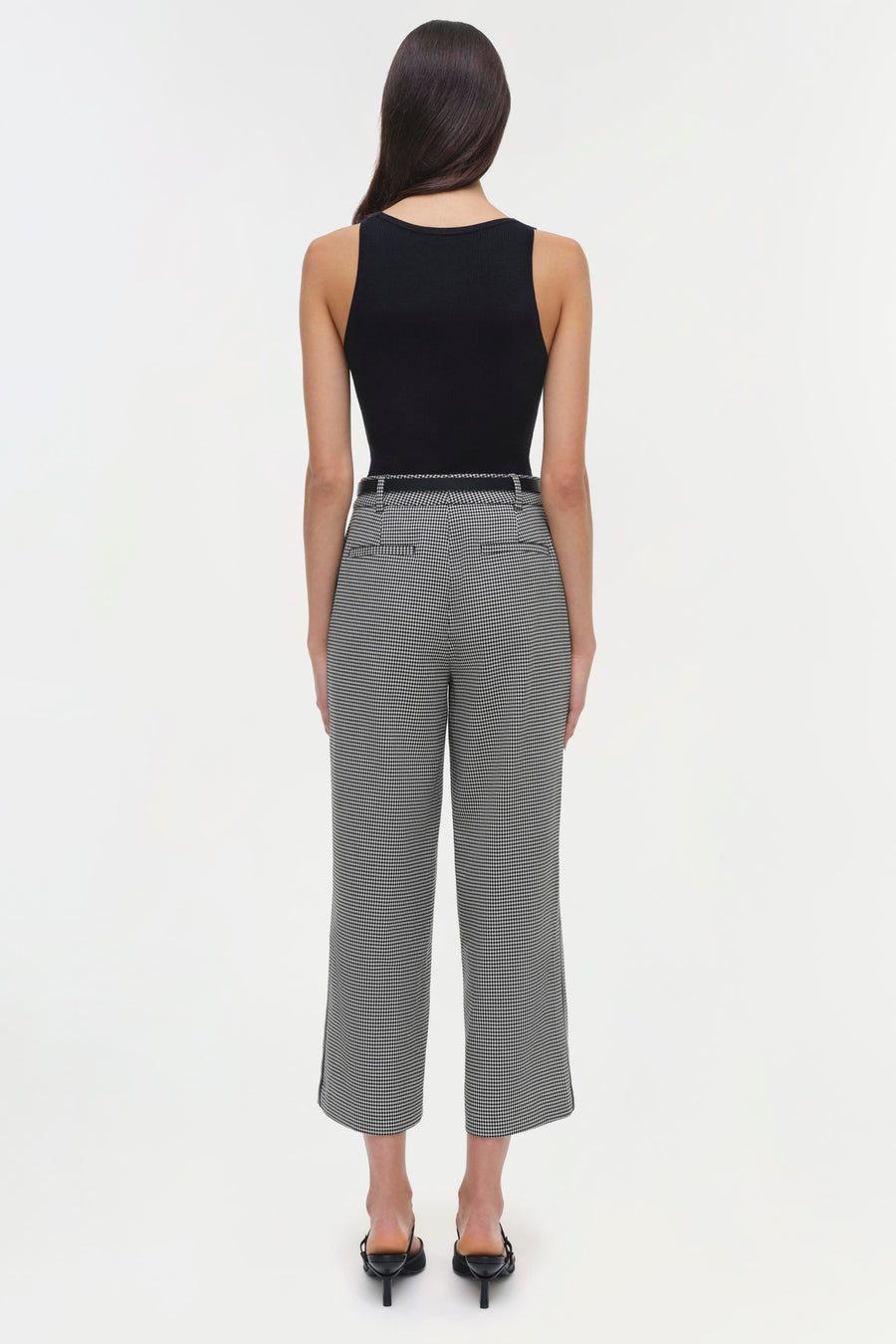 SIMKHAI Miki Cropped Button Hem Pant