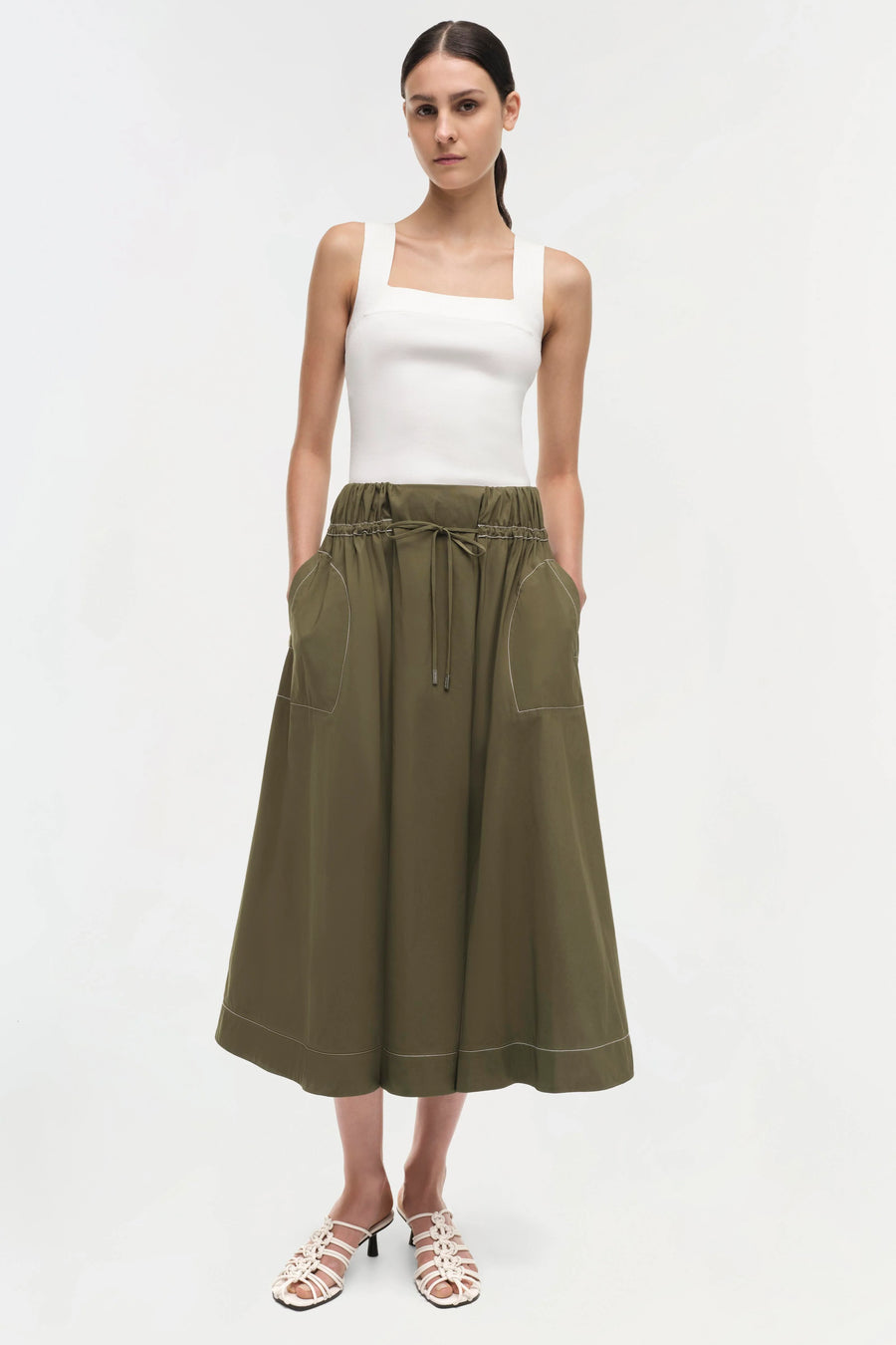 SIMKHAI Tona Midi Skirt