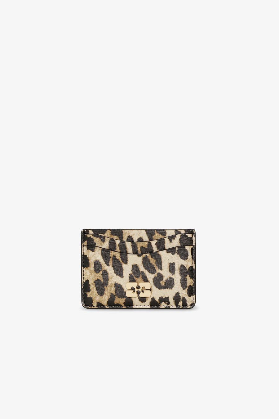 Ganni Leopard Bou Card Holder