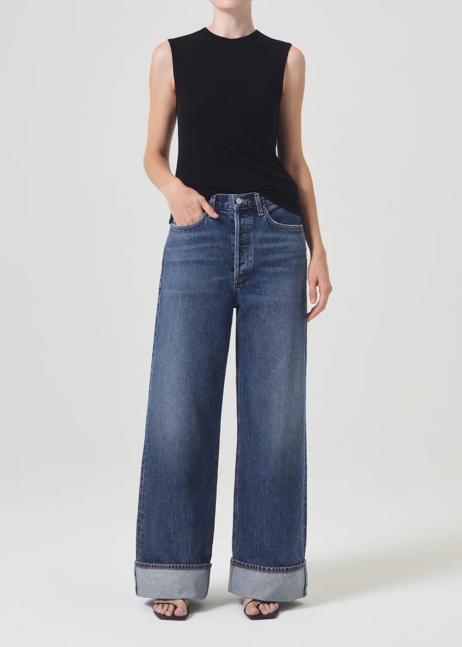 AGOLDE Dame High Rise Wide Leg Jean