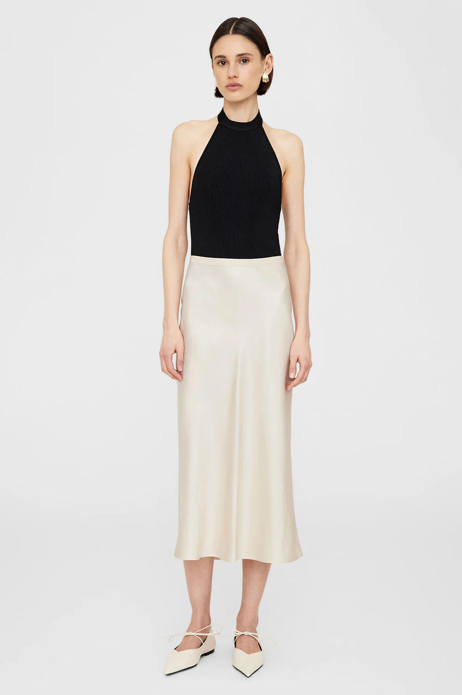 Anine Bing Bar Silk Skirt