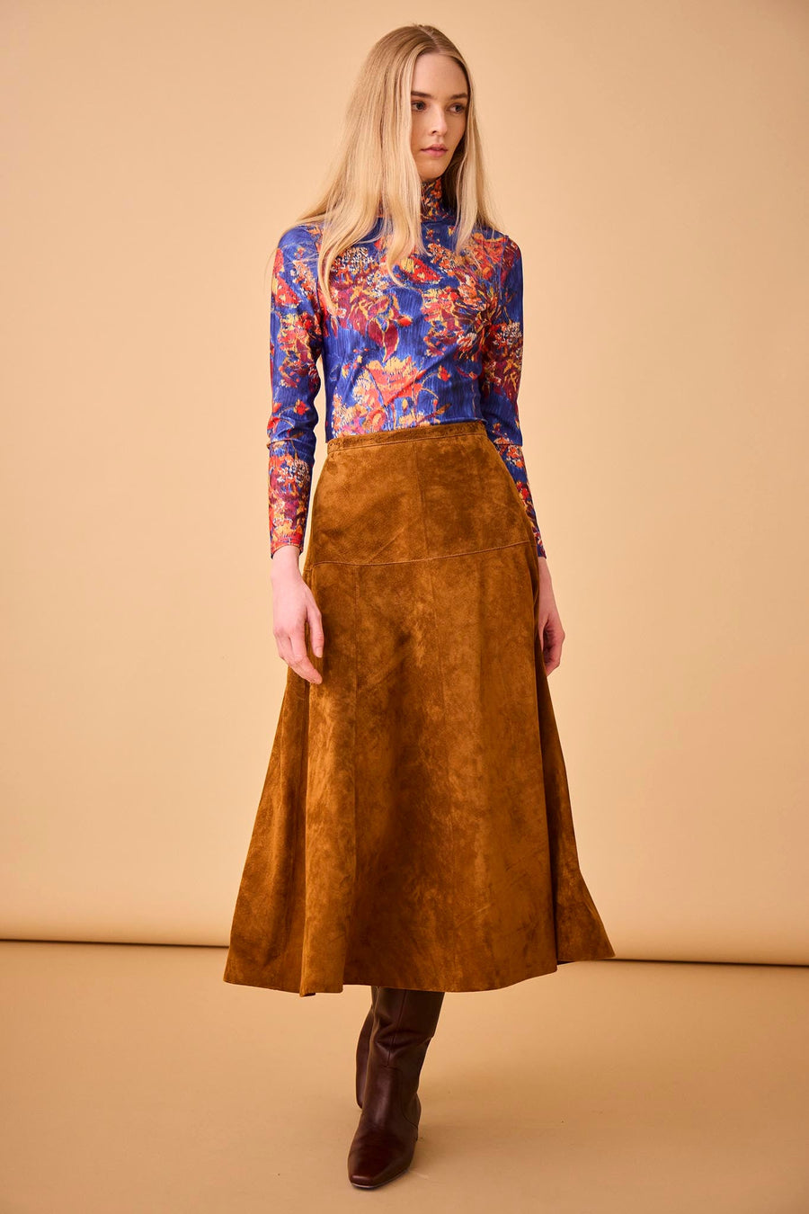 Hunter Bell Ida Suede Skirt