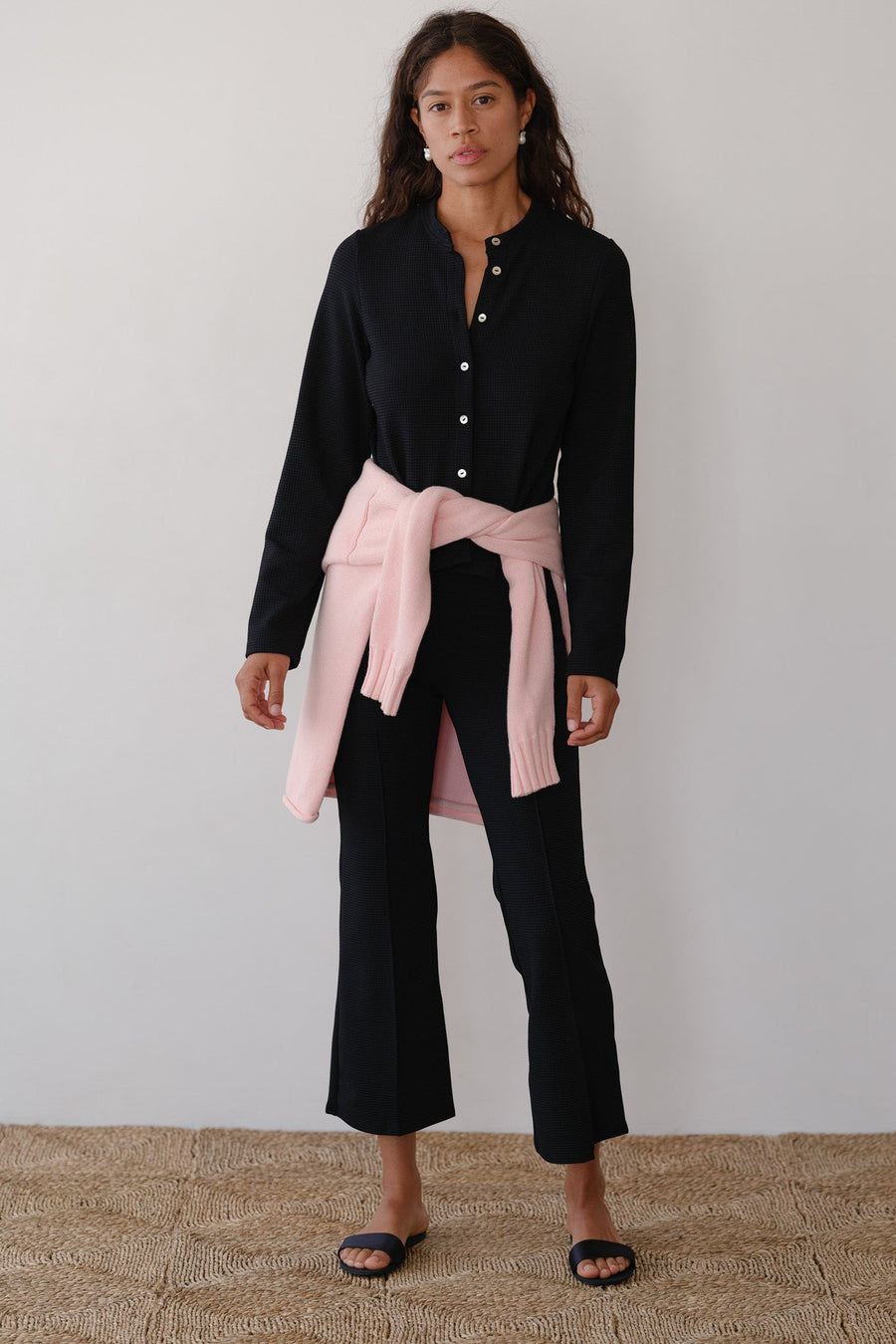 DONNI. The Box Weave Stretch Kick Flare Pant