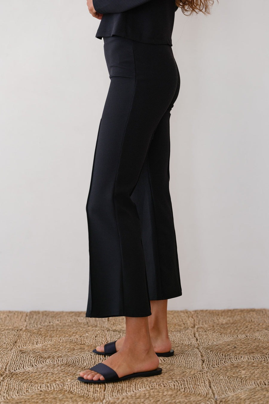 DONNI. The Box Weave Stretch Kick Flare Pant