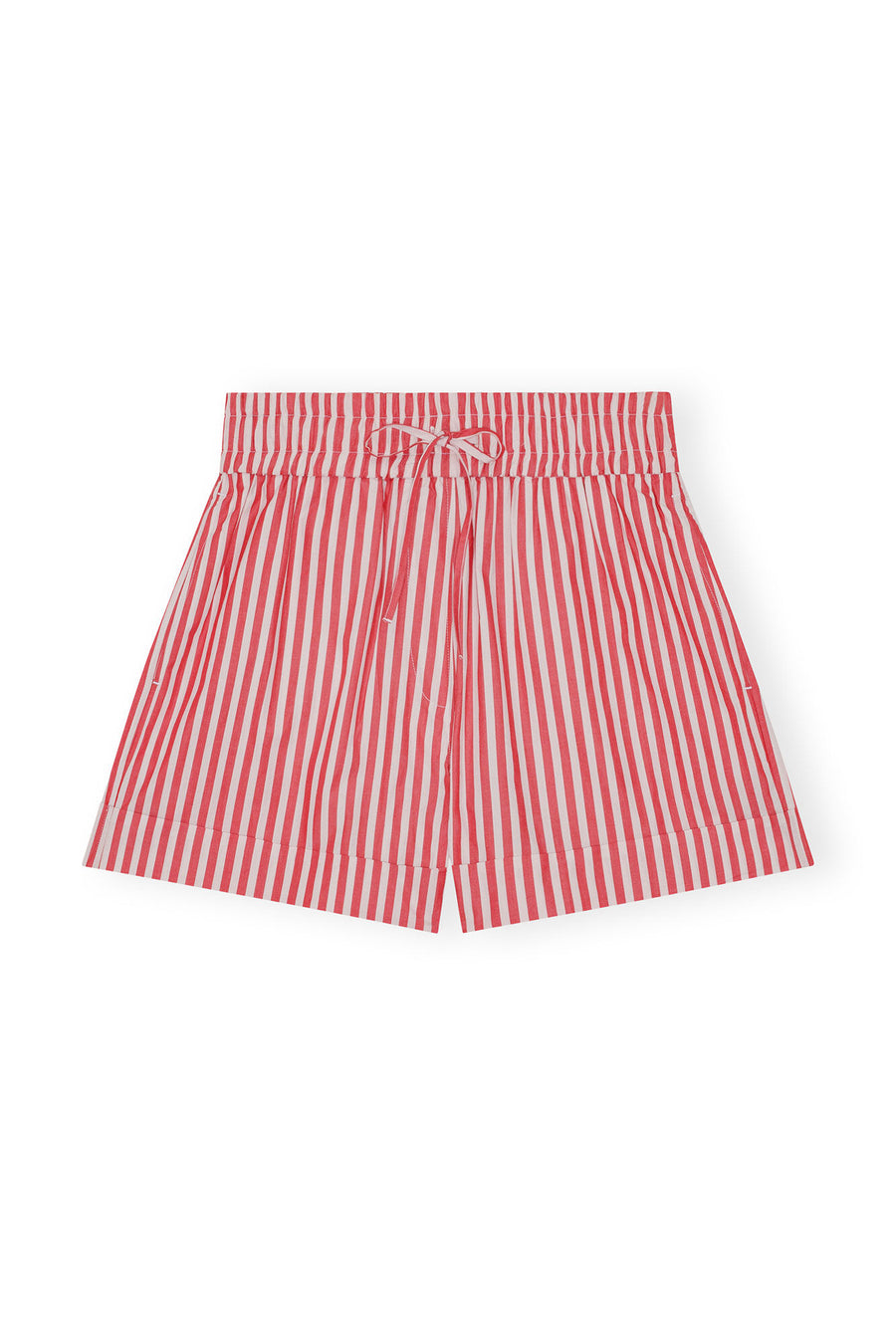 Ganni Stripe Cotton Shorts