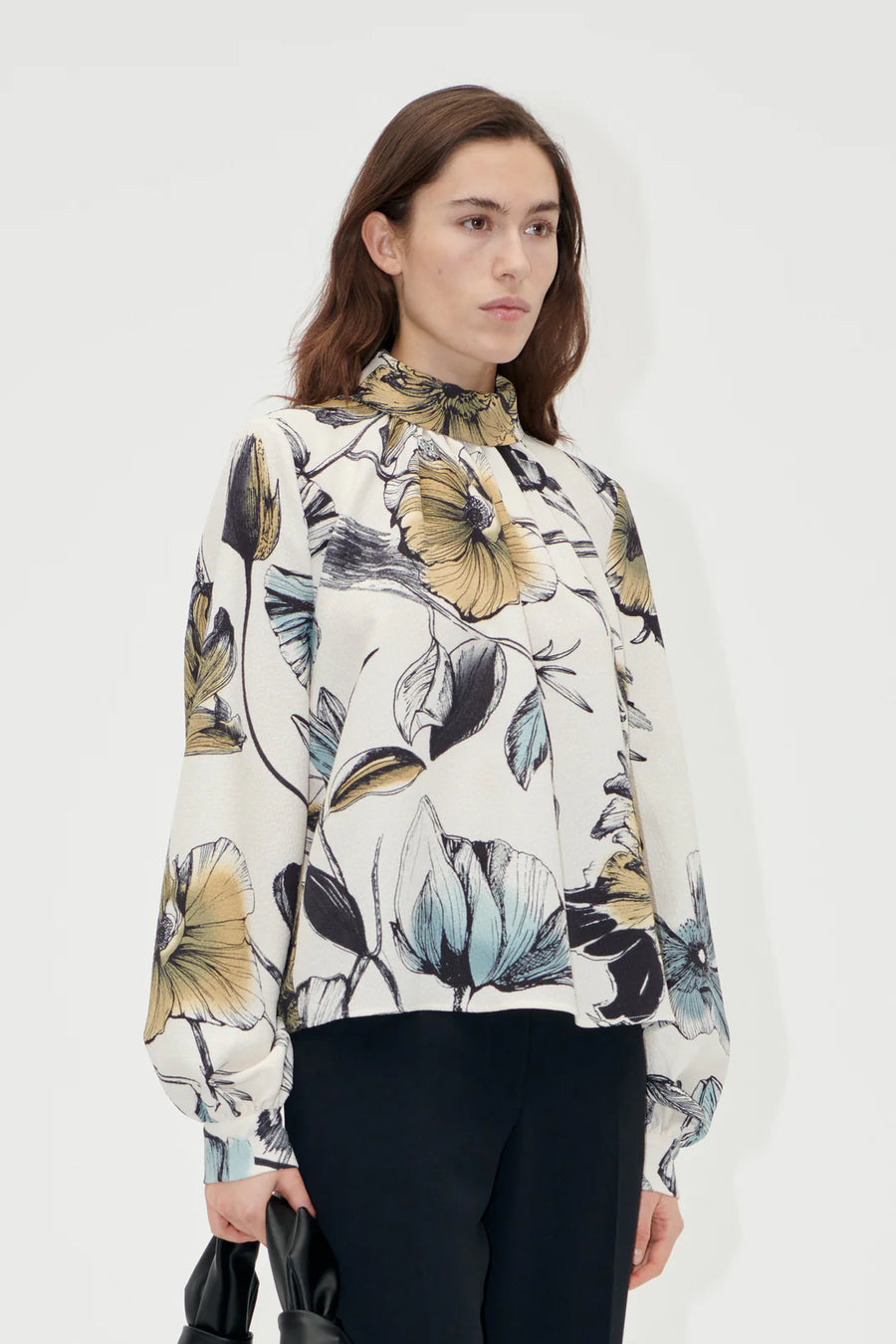 Stine Goya Gathered Long Sleeve Top