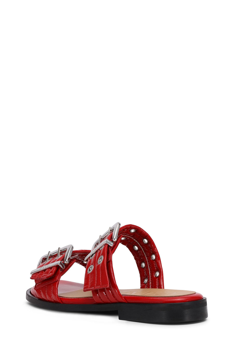 Ganni Feminine Buckle Two Strap Sandal