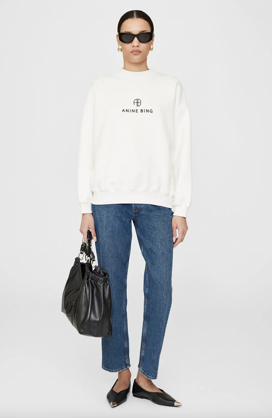 Anine Bing Jaci Monogram Sweatshirt