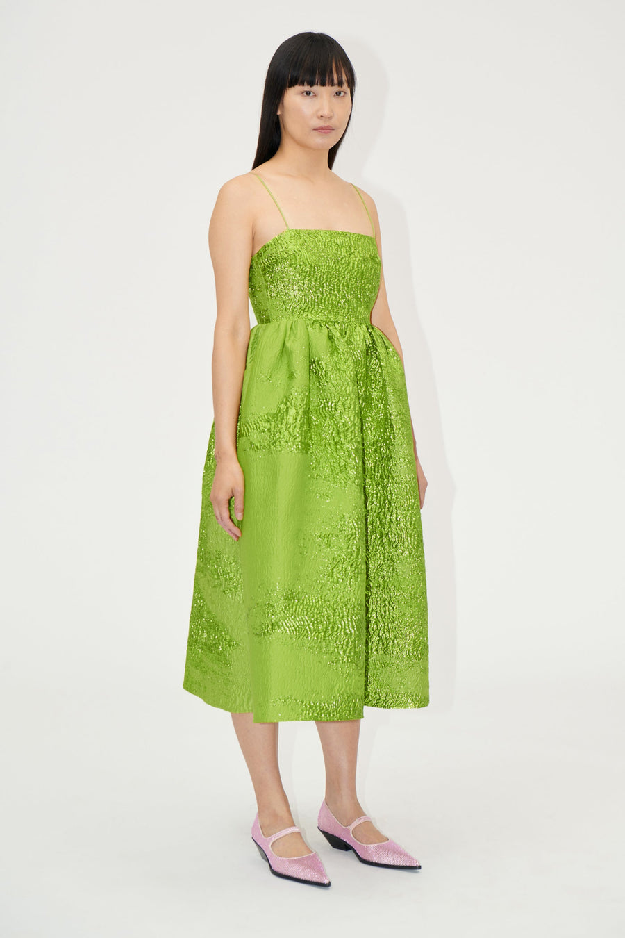 Stine Goya Voluminous Gathered Midi Dress