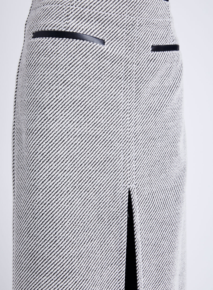 Proenza Schouler White Label Kingsley Skirt in Soft Twill Coating