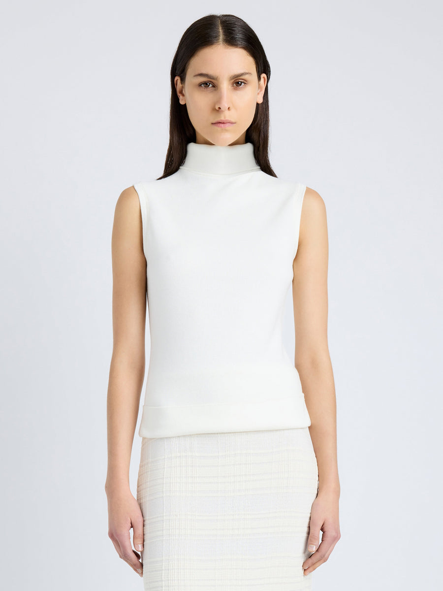 Proenza Schouler White Label Sandrine Top in Souffle Cotton Blend