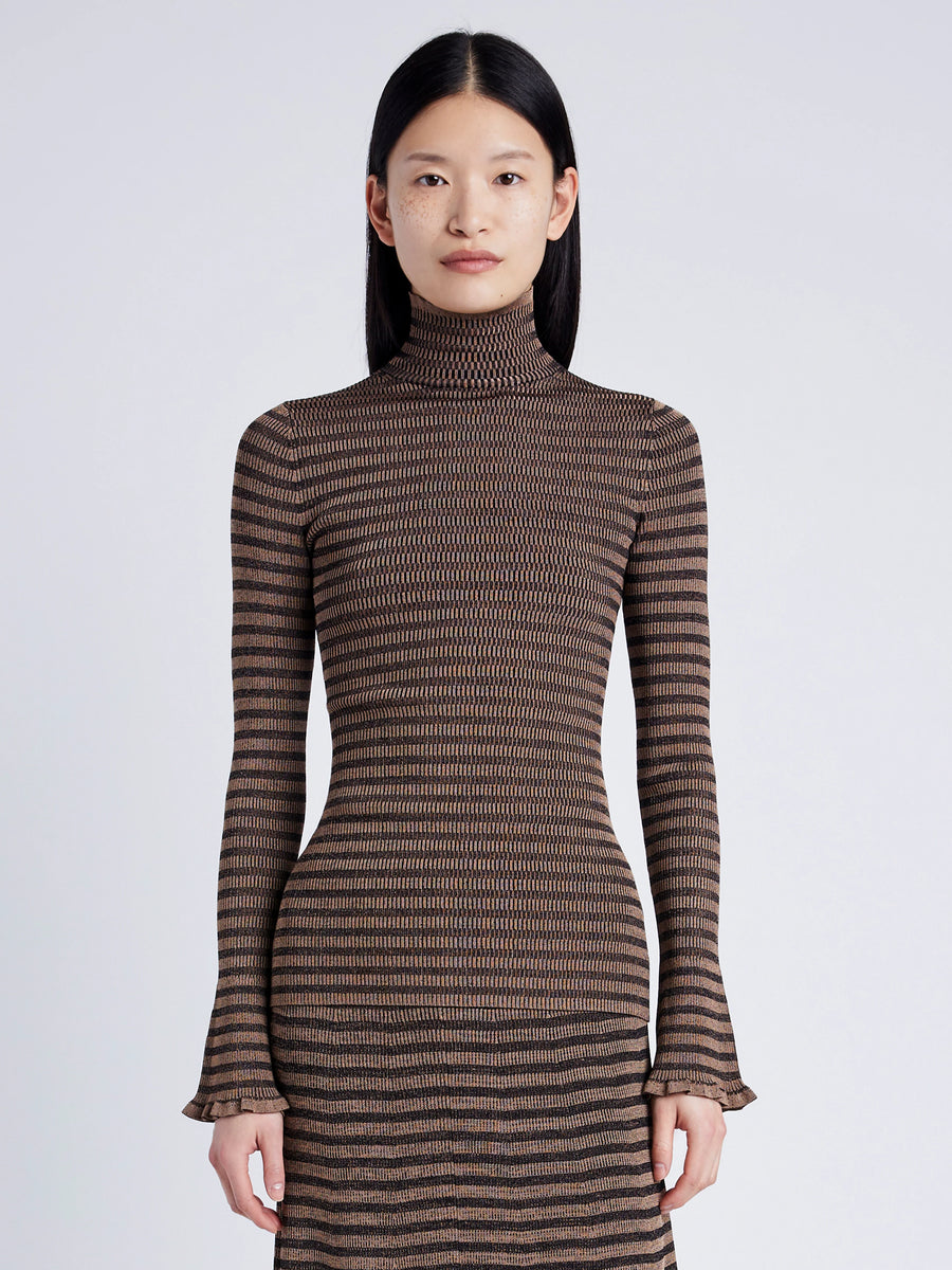 Proenza Schouler White Label Phyllis Turtleneck in Geo Knits