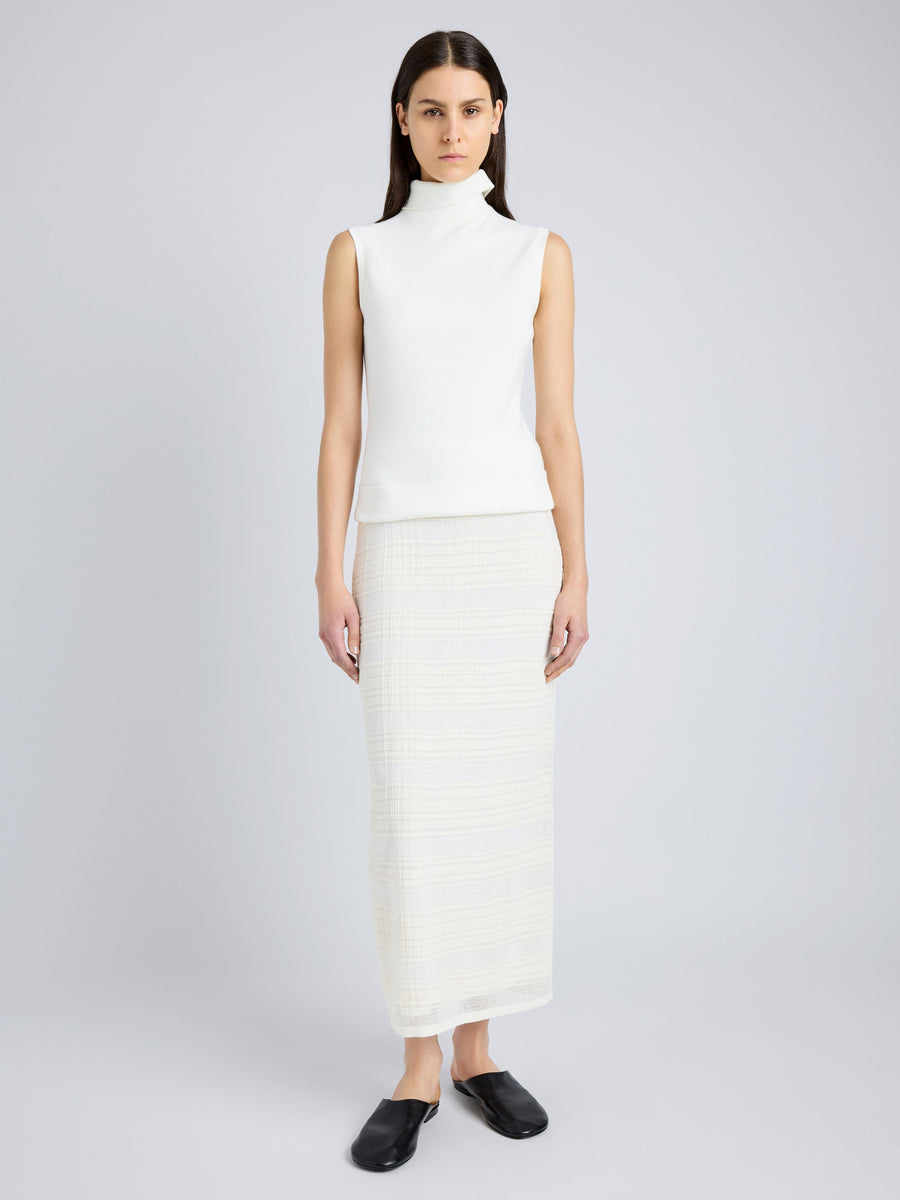 Proenza Schouler White Label Elsa Skirt in Plaid Knits