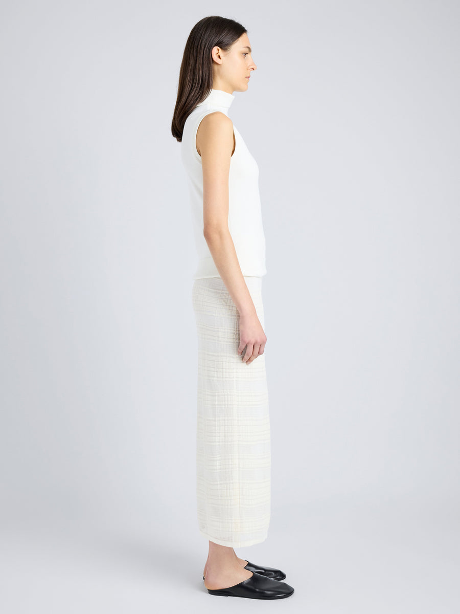 Proenza Schouler White Label Elsa Skirt in Plaid Knits