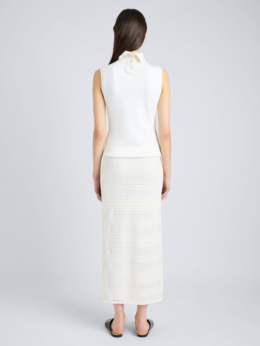 Proenza Schouler White Label Elsa Skirt in Plaid Knits