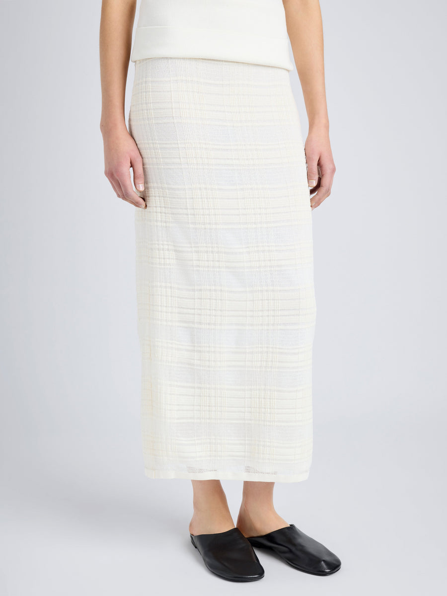 Proenza Schouler White Label Elsa Skirt in Plaid Knits