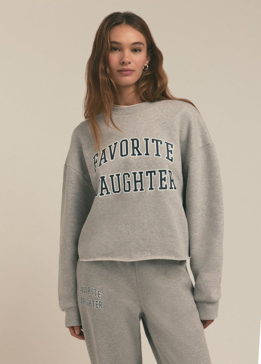 Favorite Daughter The Cropped Collegiate Sweatshirt