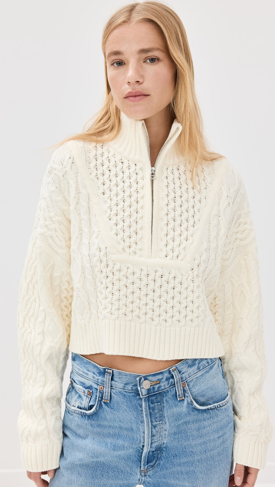 Staud Cropped Hampton Sweater